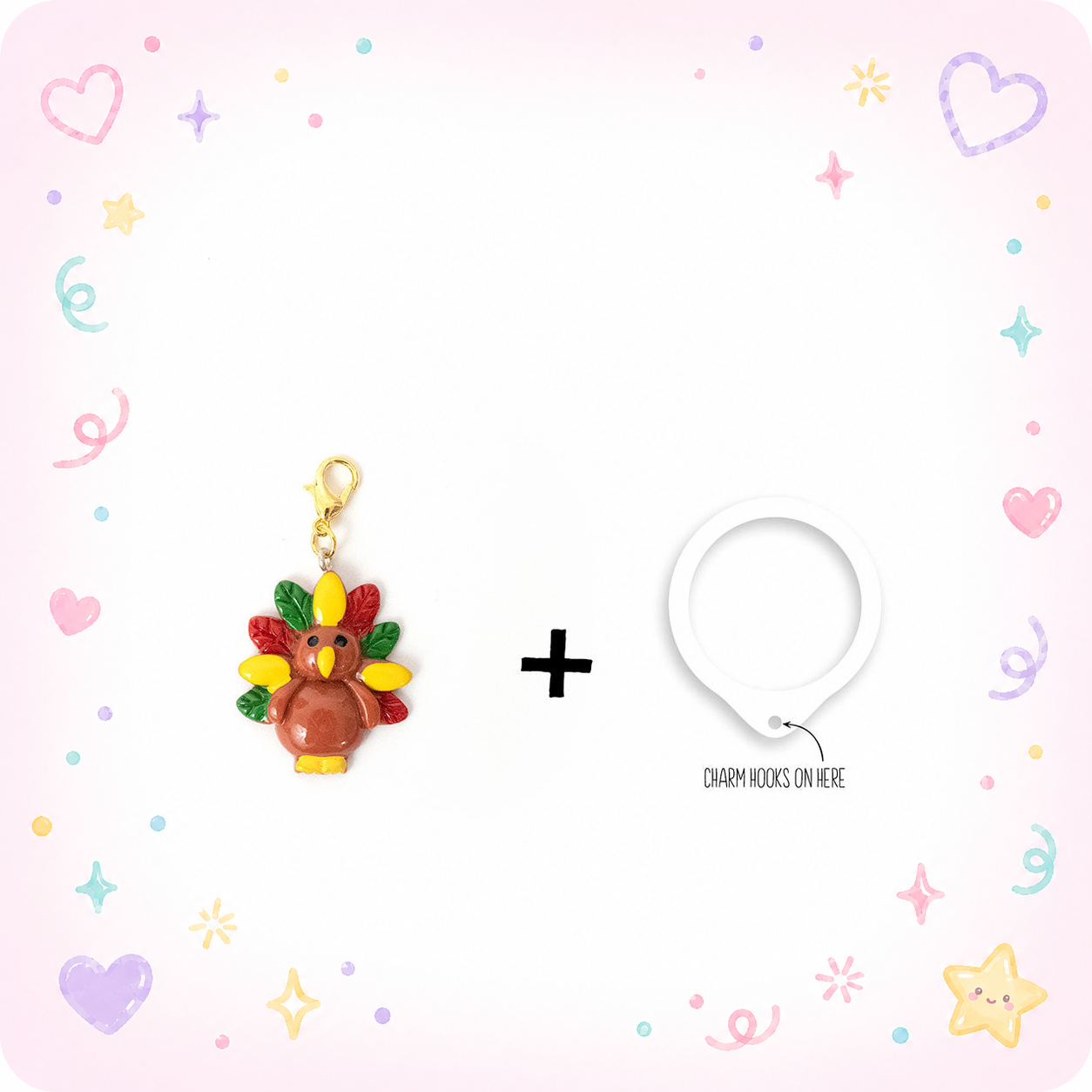 Turkey Charm + Charm Swapper Frame - - Topperswap