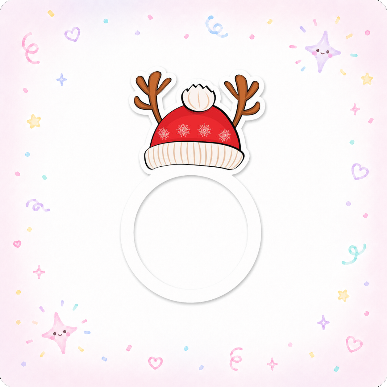 Beanie-Capped Reindeer Antler Swapper - - Topperswap