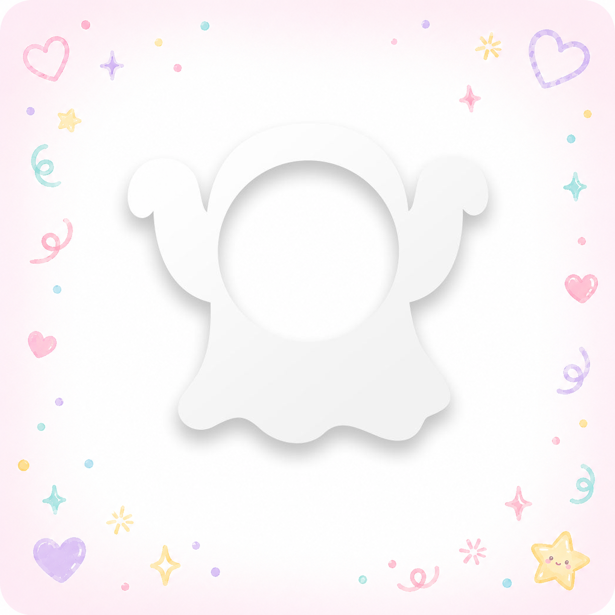 Spooky Ghost Swapfinity Swapper Frame - White - - Topperswap