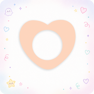 Pastel Pink Heart Swapfinity Swapper Frame