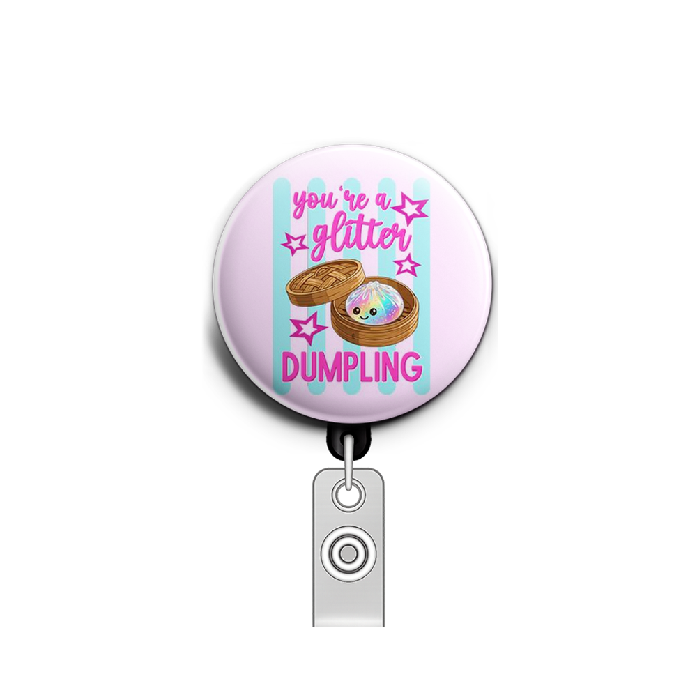 Glitter Dumpling Swapfinity Retractable ID Badge Reel - - Topperswap