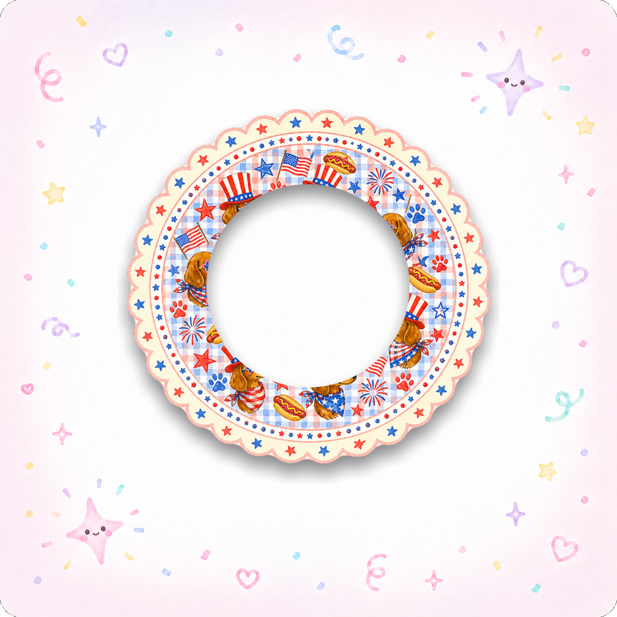 patriotic dachshunds Swapper Frame - - Topperswap