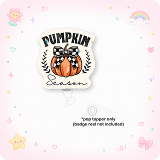 Buffalo Check Pumpkin Pop Topper