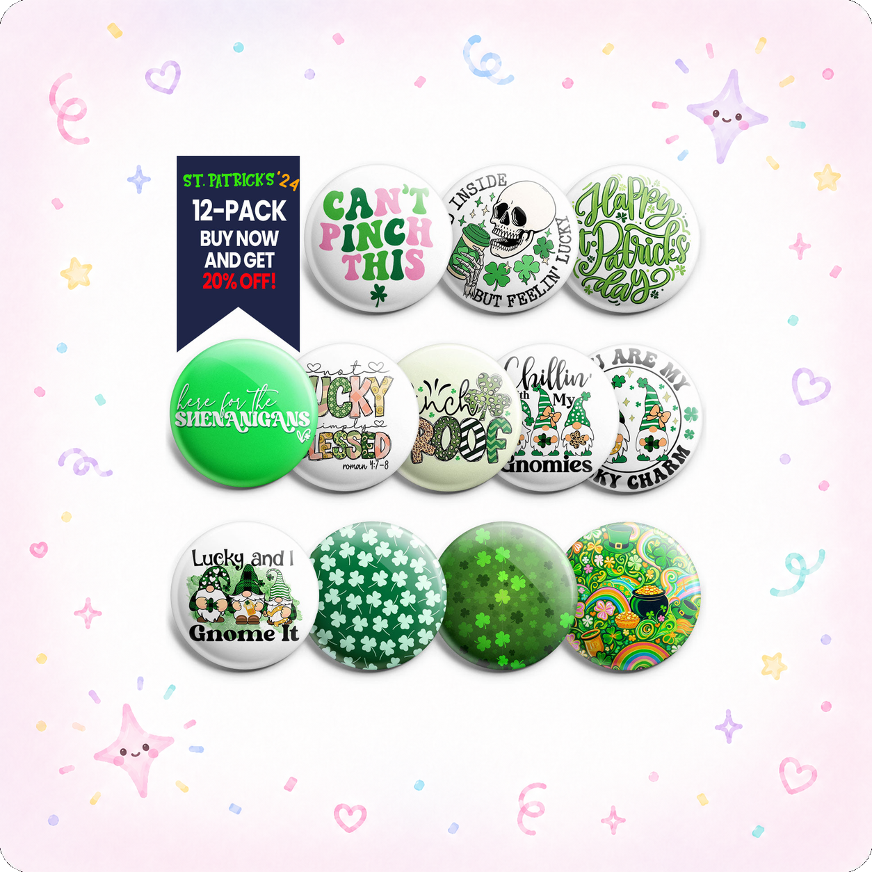 Ultimate St. Patrick's Topper 12-Pack (Save 20%) - - Topperswap
