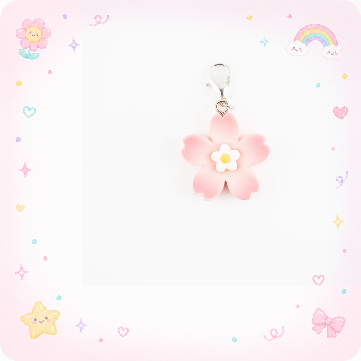 Pastel Petal Charm Swapfinity Badge Reel Add-on - - Topperswap