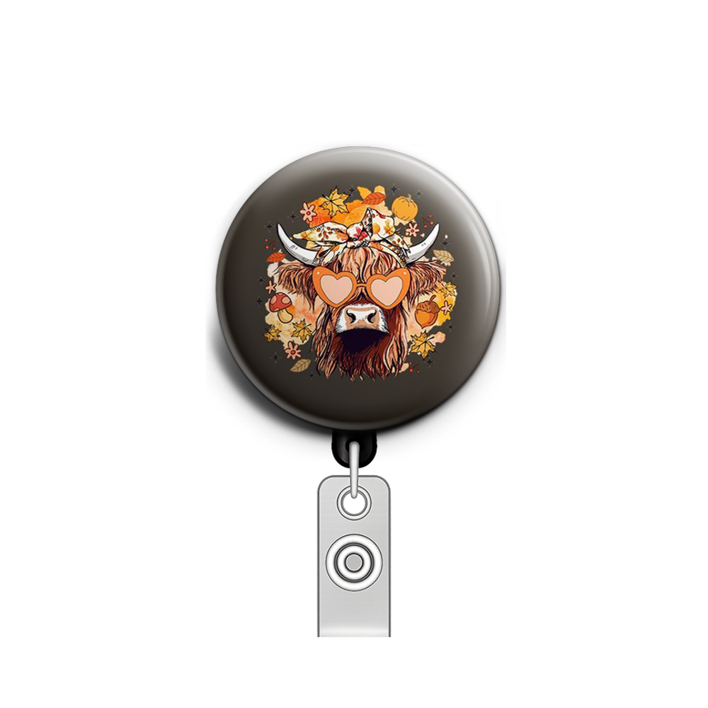 Autumn Vibes Swapfinity Retractable ID Badge Reel - - Topperswap