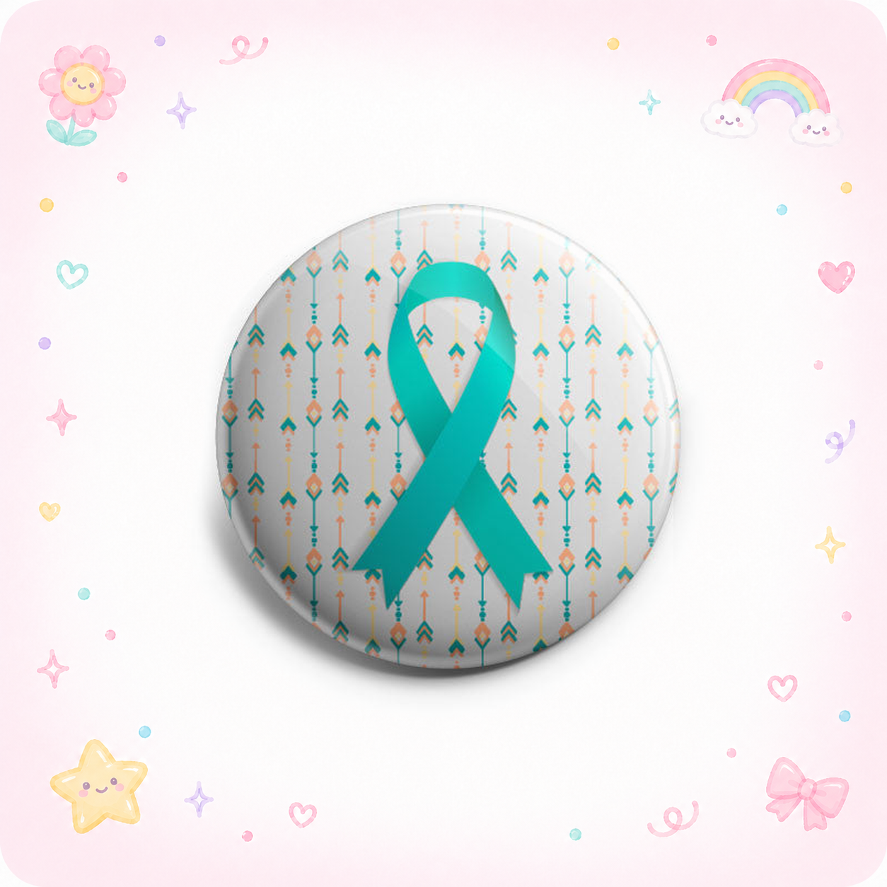 Ovarian Cancer Ribbon Topper - - Topperswap