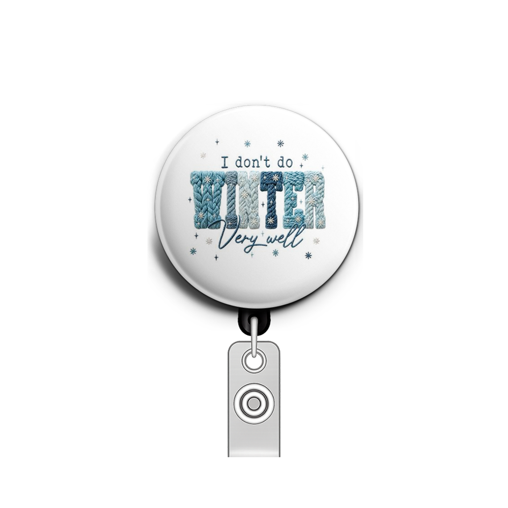 Winter Woes Swapfinity Retractable ID Badge Reel - - Topperswap