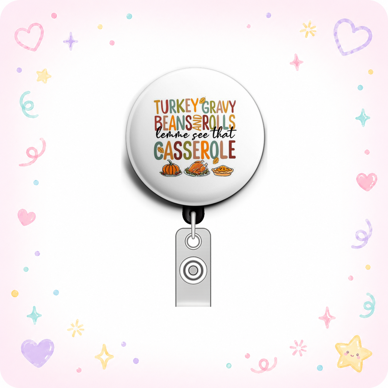 Casserole Connoisseur Swapfinity Retractable ID Badge Reel - - Topperswap