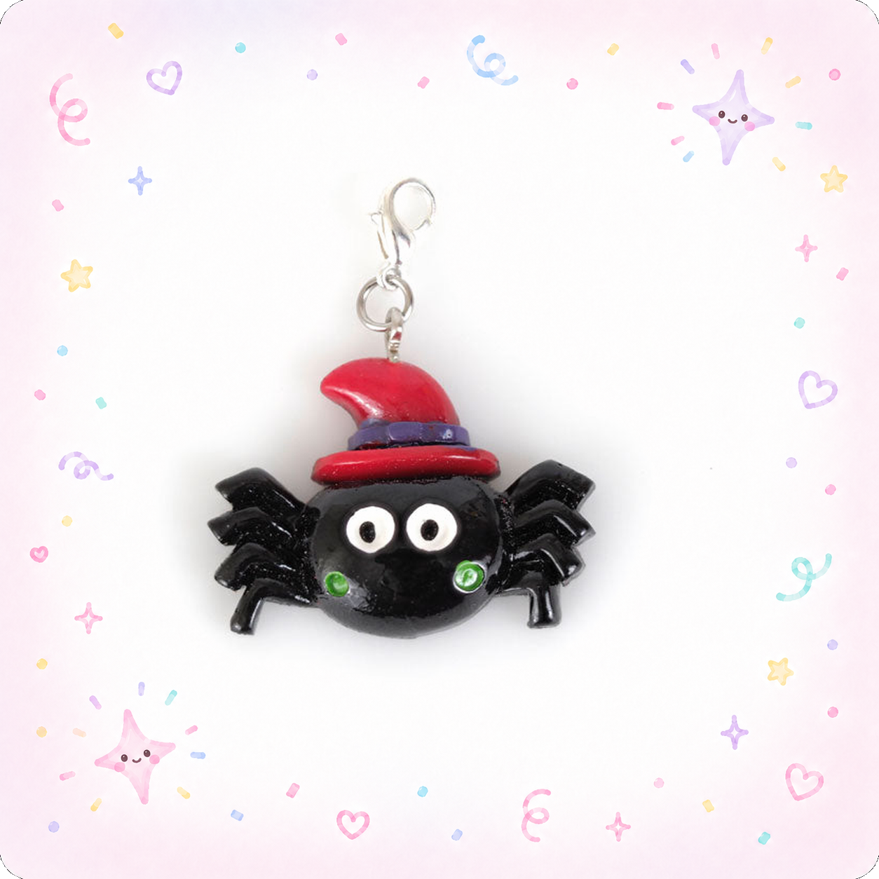 Spooky Spider Charm Badge Reel Add-on - Vault - - Topperswap