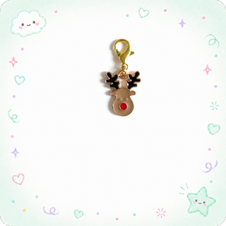 Reindeer Face Charm Swapfinity Badge Reel Add-on