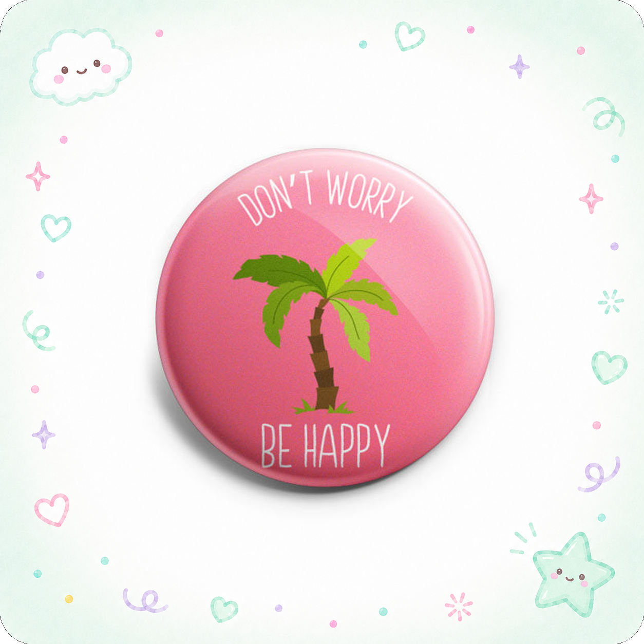 Be Happy Palm Tree Topper - - Topperswap