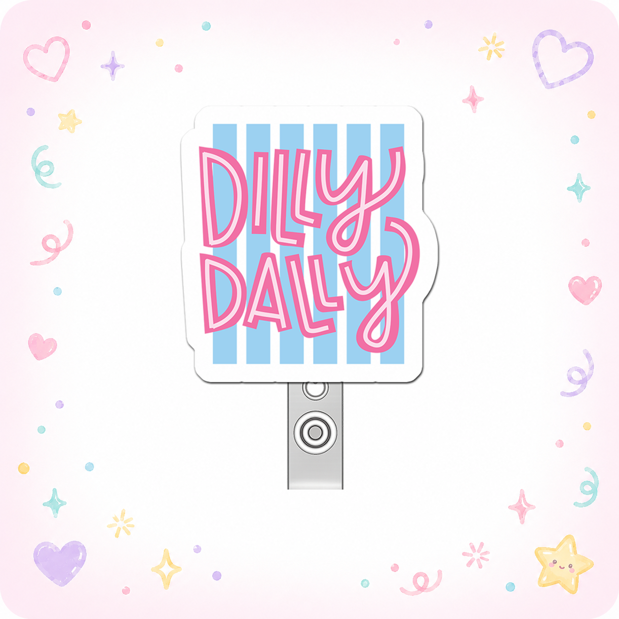 Procrastination Guru Badge Pop Topper Swapfinity Retractable ID Badge Reel - - Topperswap