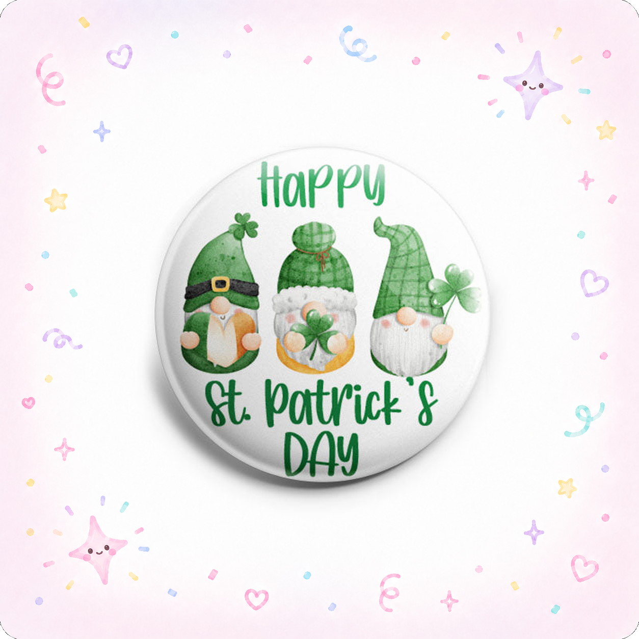 Happy St. Patrick's Day Gnomes Topper - - Topperswap