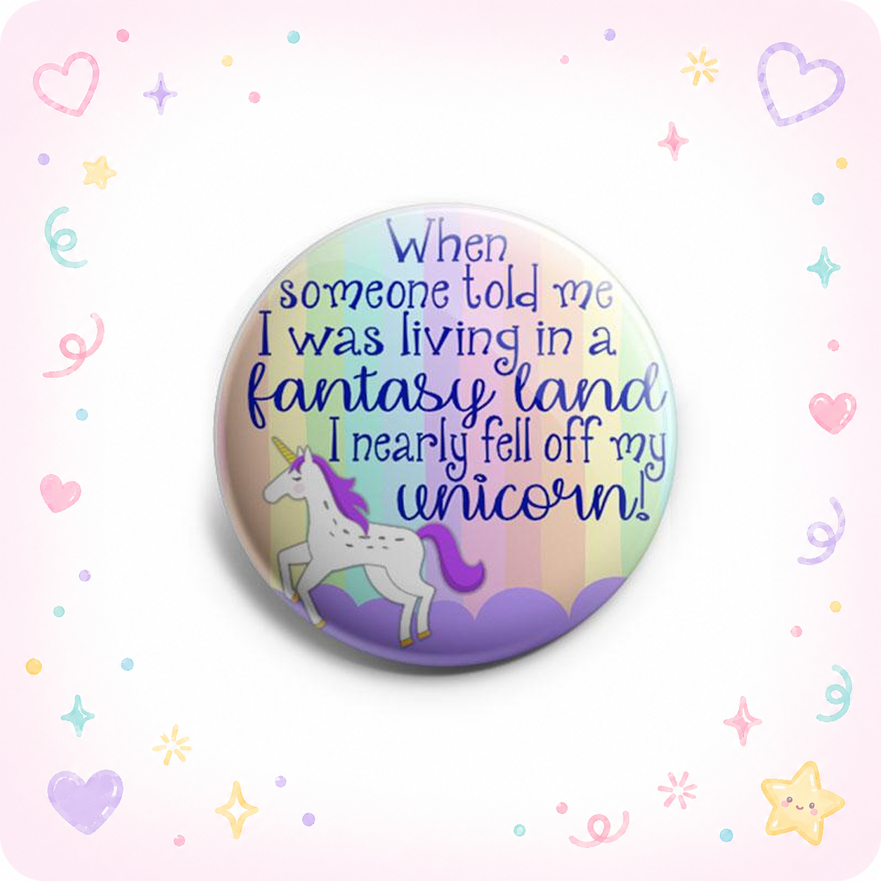 Fantasy Land Unicorn Quote Topper - - Topperswap