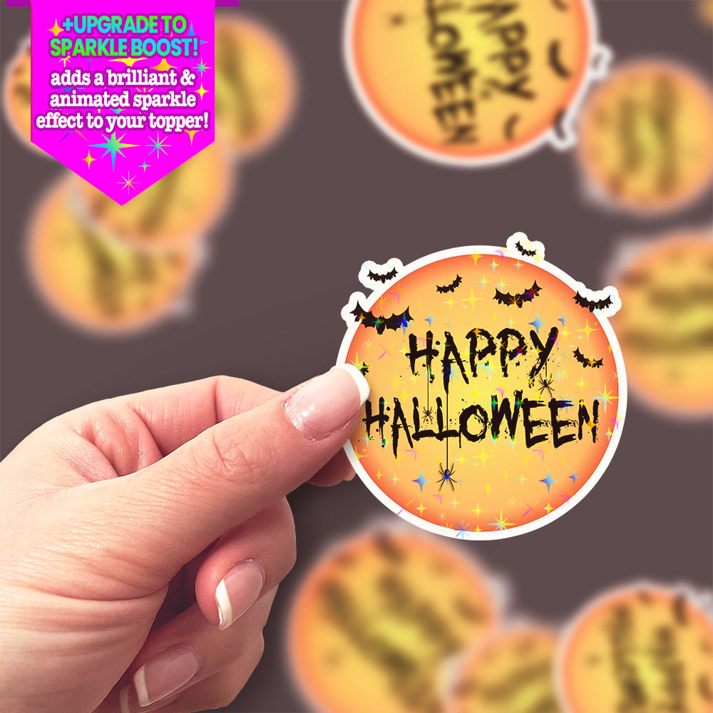 Happy Halloween Classic Sticker - Make it Sparkle - Topperswap