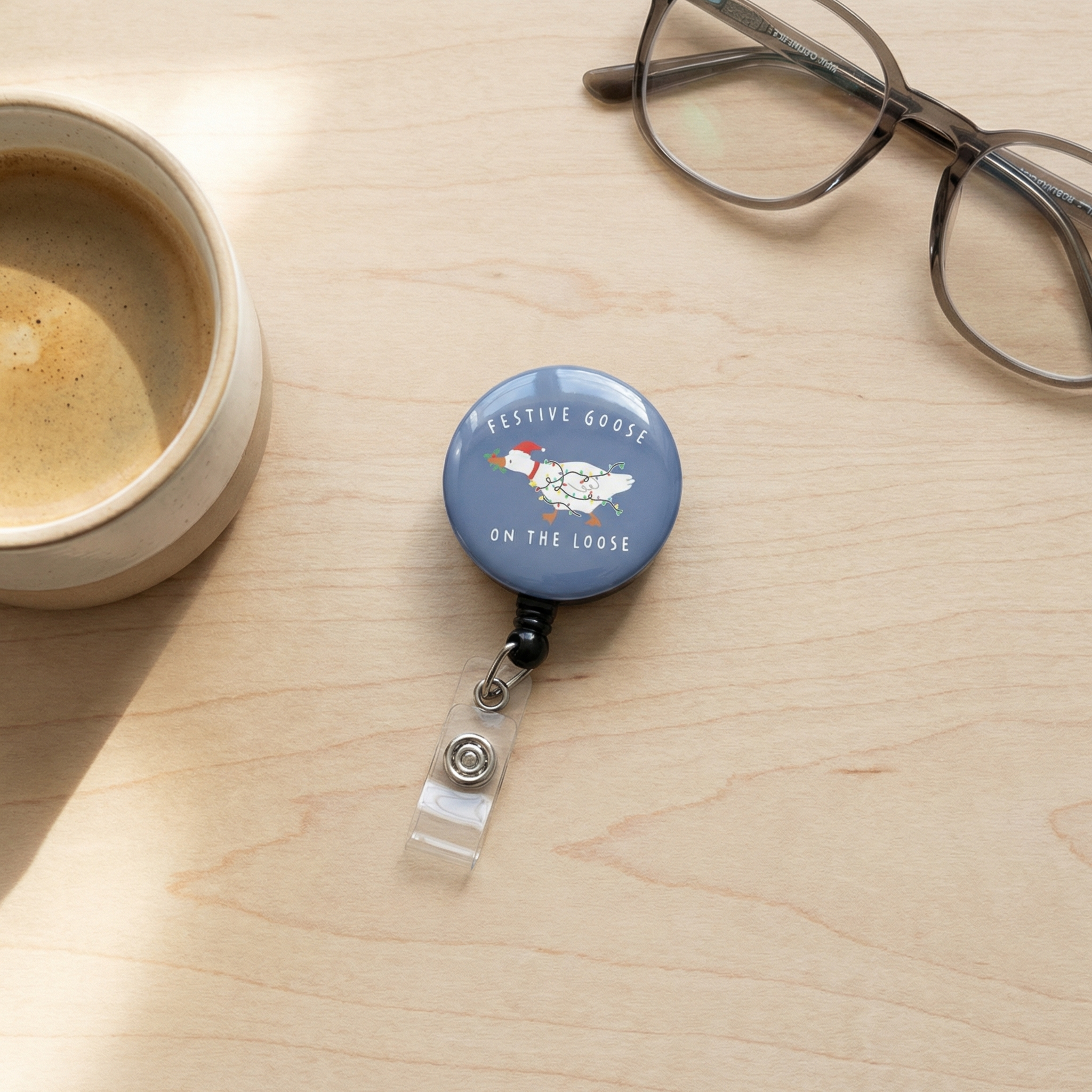 Festive Goose Swapfinity Retractable ID Badge Reel - - Topperswap