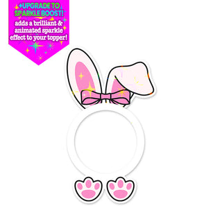 Pink Bow Bunny Ears Swapper
