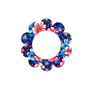 Red, White & Blue Blooms Swapper