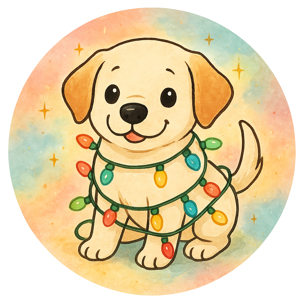 Custom Design – My pet wrapped in Christmas lights - - Topperswap