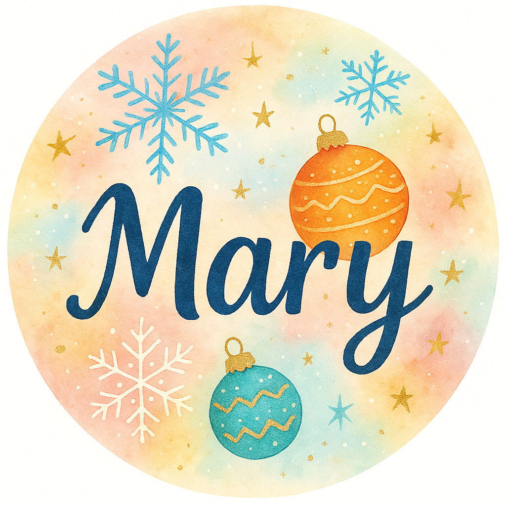 A personalized design prominently featuring the name "Mary"…