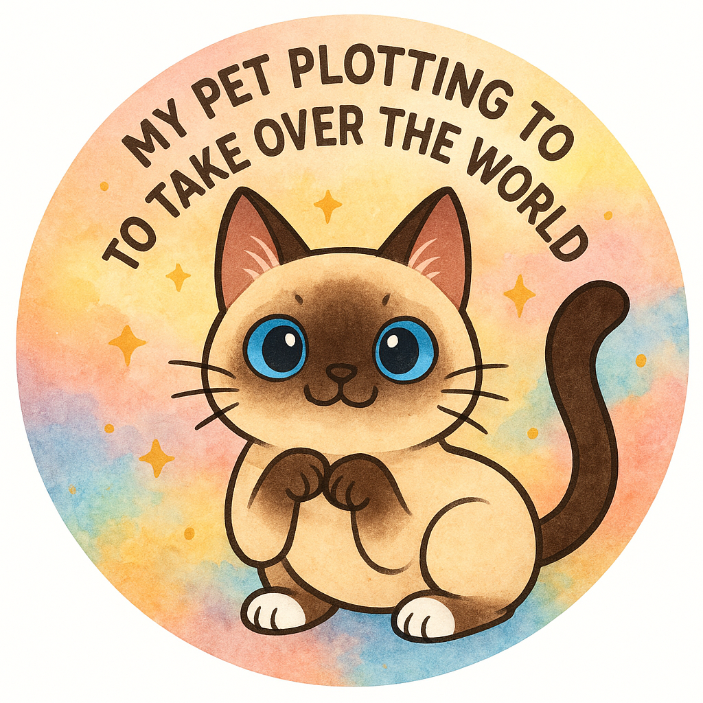 My pet plotting to take over the world and being extremely c…