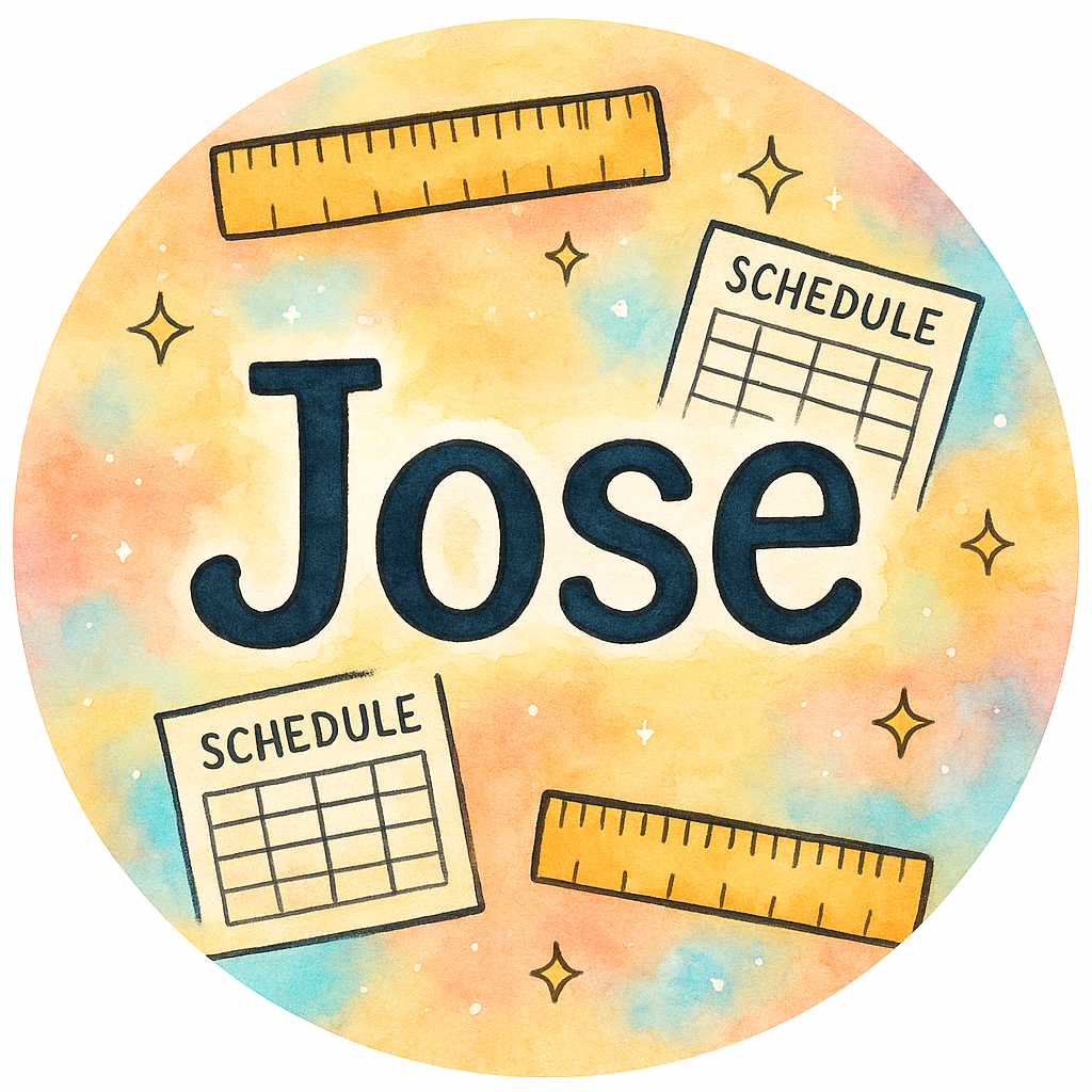 A personalized design prominently featuring the name "Jose"…