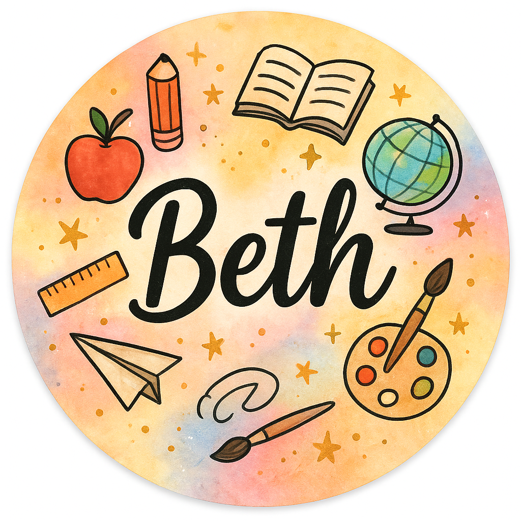 A personalized design prominently featuring the name "Beth"…