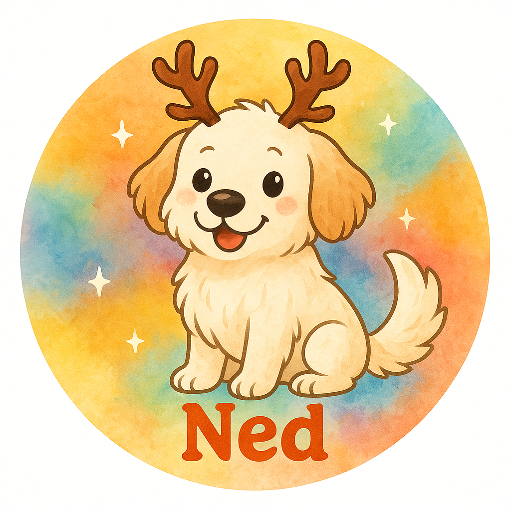 Wearing reindeer antlers