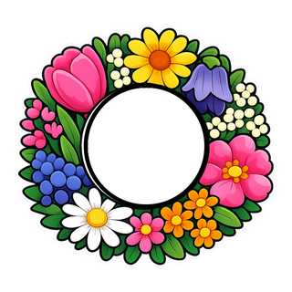 Swapper Frame - Floral Puffy-Sticker