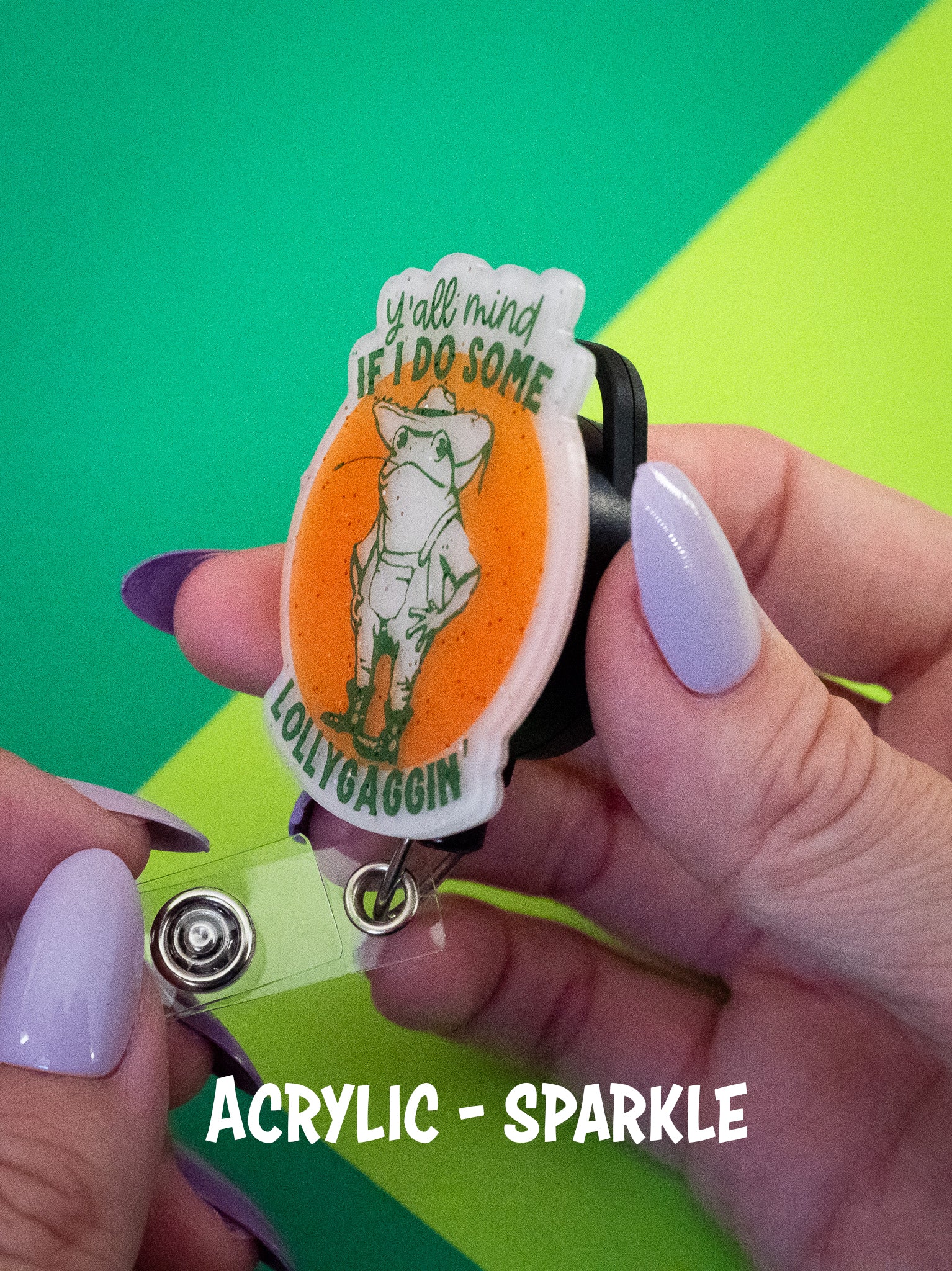 Y’all Mind If I Do Some Lollygaggin’ Pop Topper Swapfinity Retractable ID Badge Reel - - Topperswap