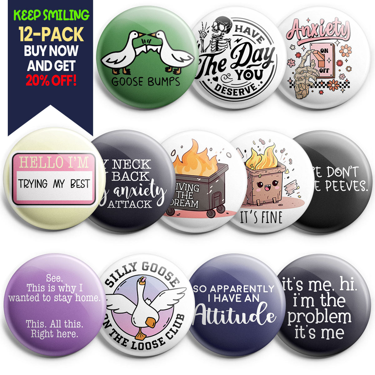 Keep Smiling 12-Pack - - Topperswap