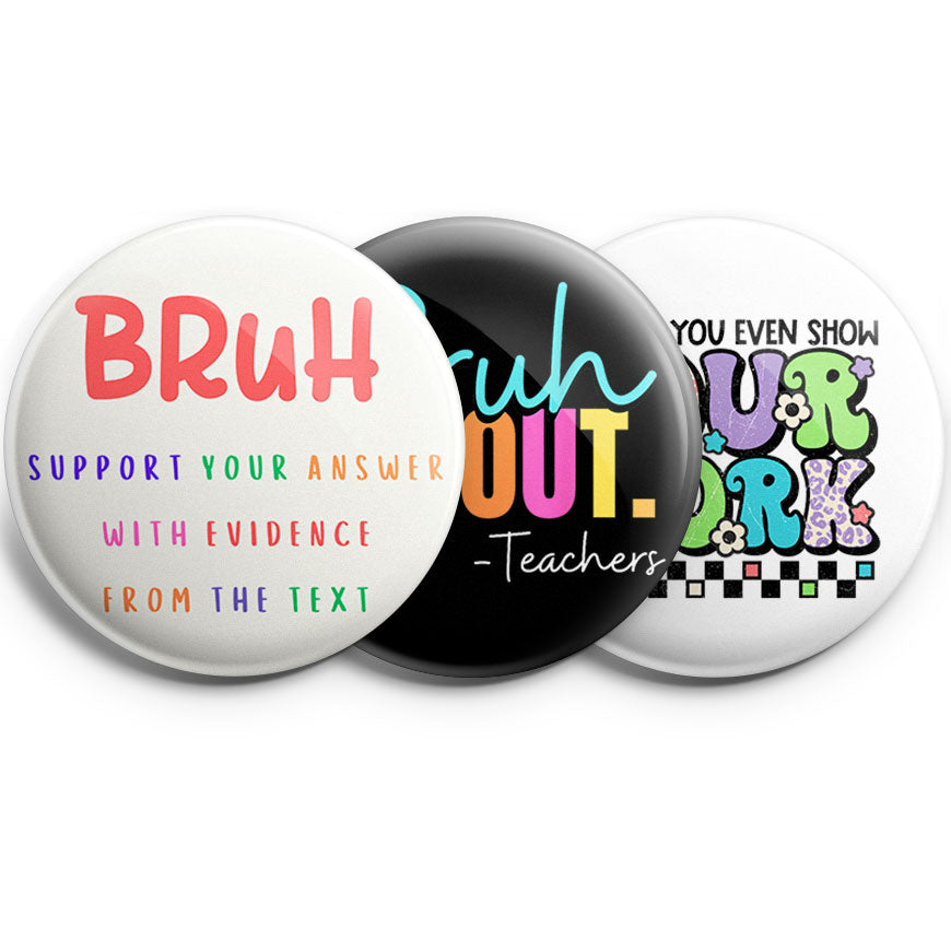 Teacher Bruh 3-Pack (Save 5%) - - Topperswap