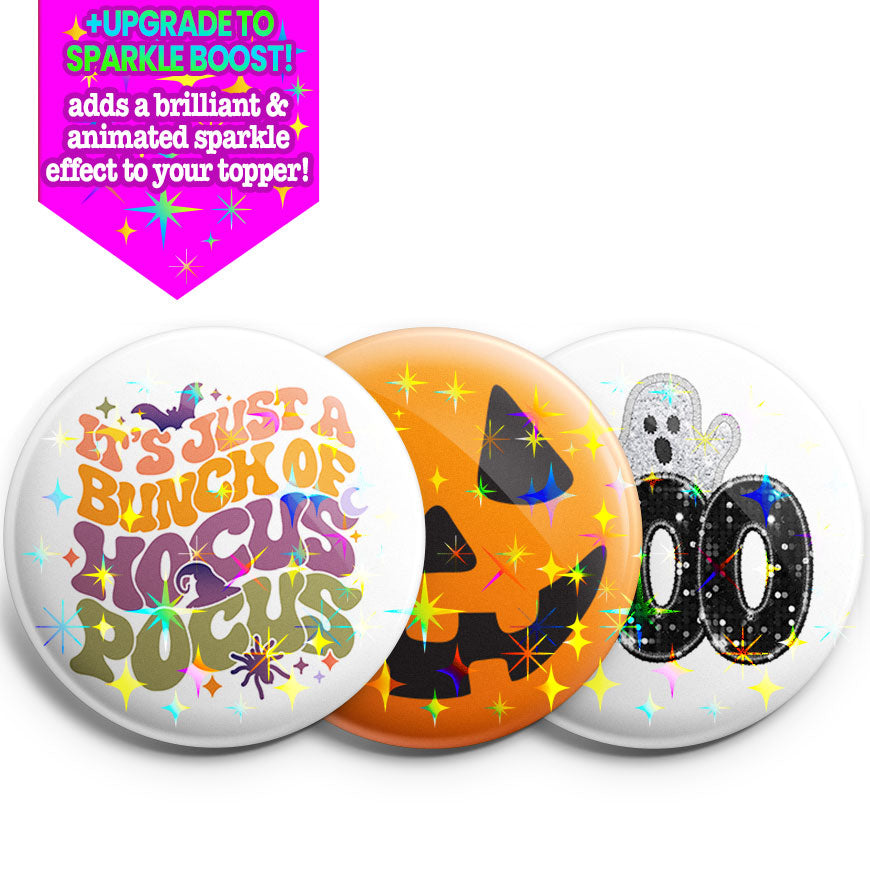 Jack-O-Lantern Boo Bash Topper 3-Pack (Save 5%) - - Topperswap