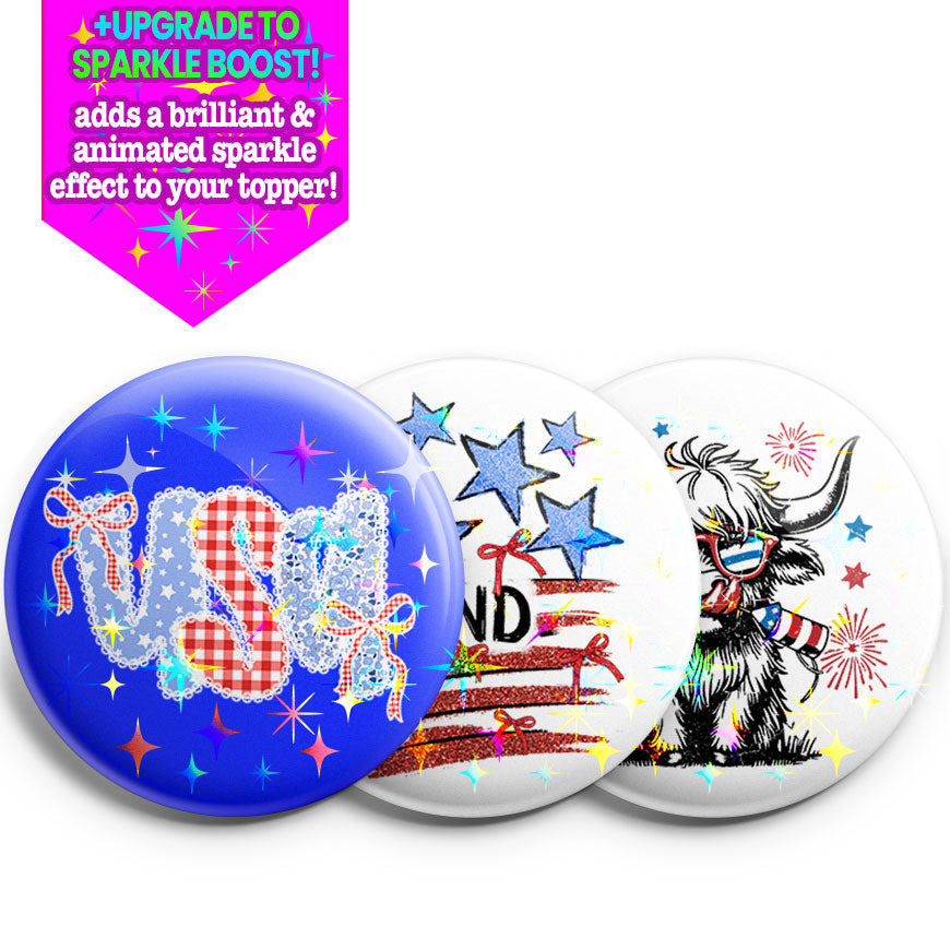 Americana Sweethearts Topper 3-Pack (Save 5%) - - Topperswap