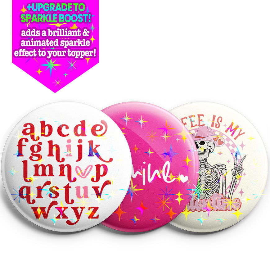Alphabet of Love Topper 3-Pack (Save 5%) - Make it Sparkle - Topperswap