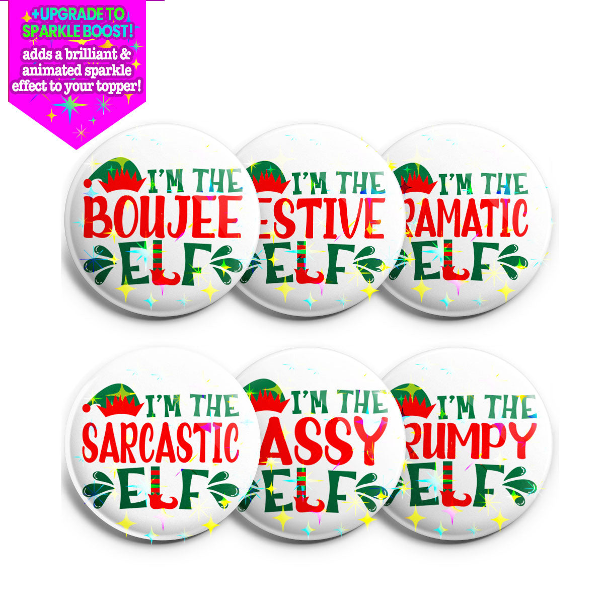 Elf Personality Topper 6-Pack (Save 15%) - - Topperswap