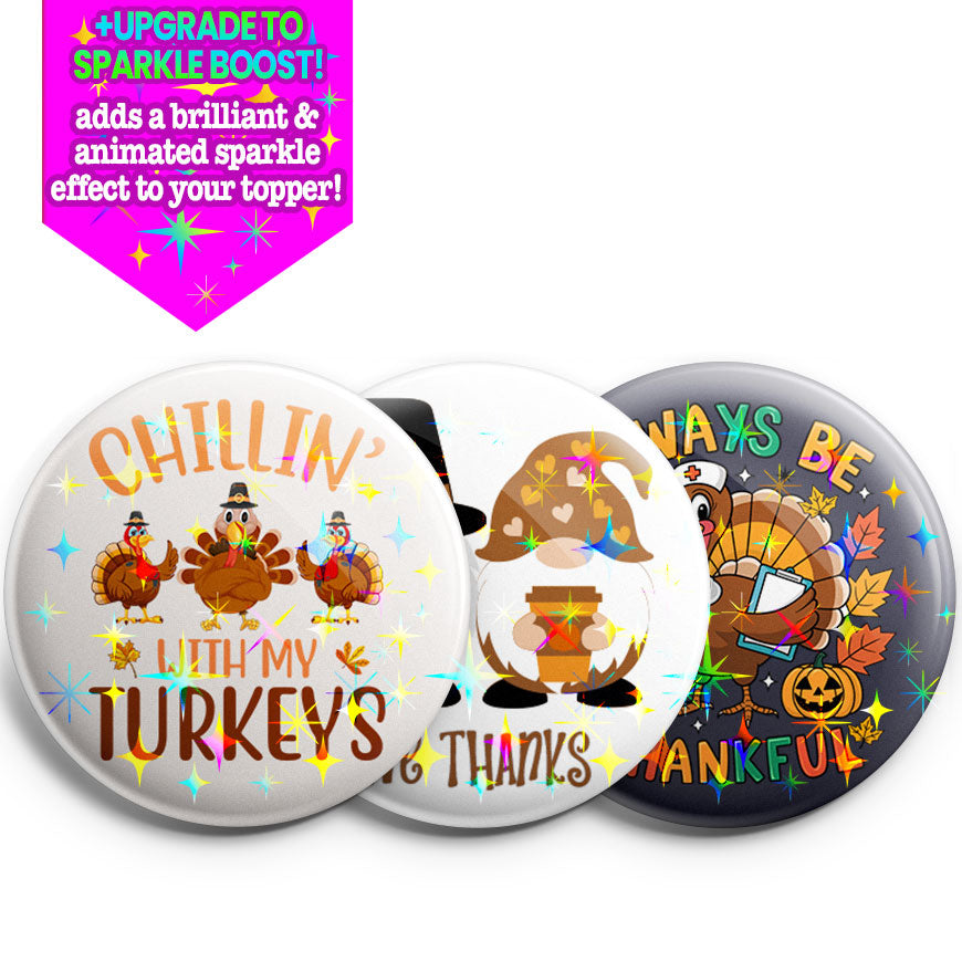 Turkey Time Topper 3-Pack (Save 5%) - - Topperswap