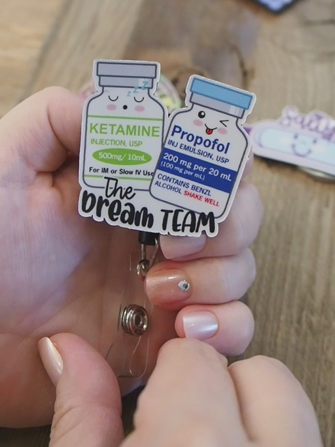 Anesthesia Alliance Pop Topper Swapfinity Retractable ID Badge Reel - - Topperswap