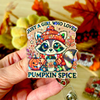 Pumpkin Spice Raccoon Pop Topper