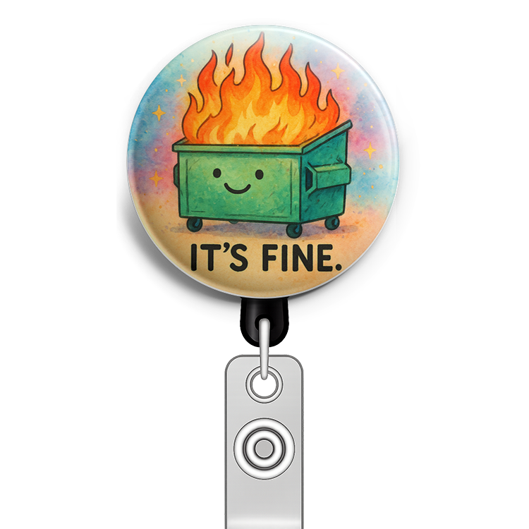 Custom Design – Friendly-faced dumpster engulfed in flames, smiling despite… - - Topperswap