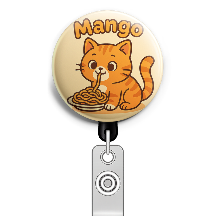 Custom Design – Mango eating spaghetti like Garfield - Topper