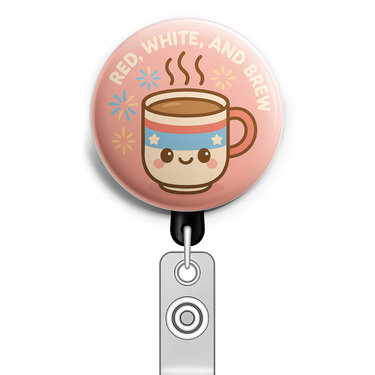 Custom Design – Red, white, and brew: coffee cup with fireworks - - Topperswap