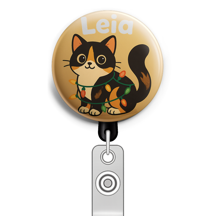 Custom Design – Leia wrapped in twinkling Christmas lights - Topper