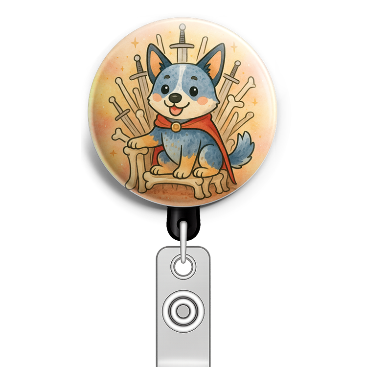 Custom Design – My pet dressed as a noble warrior sitting on a throne made o… - Topper