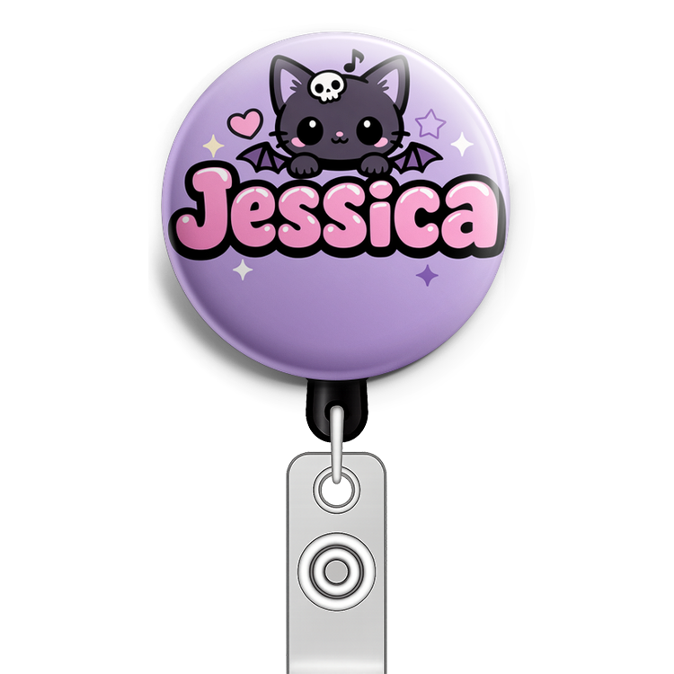 Design a circular badge featuring the name 'Jessica' in bold… - Badge Reel