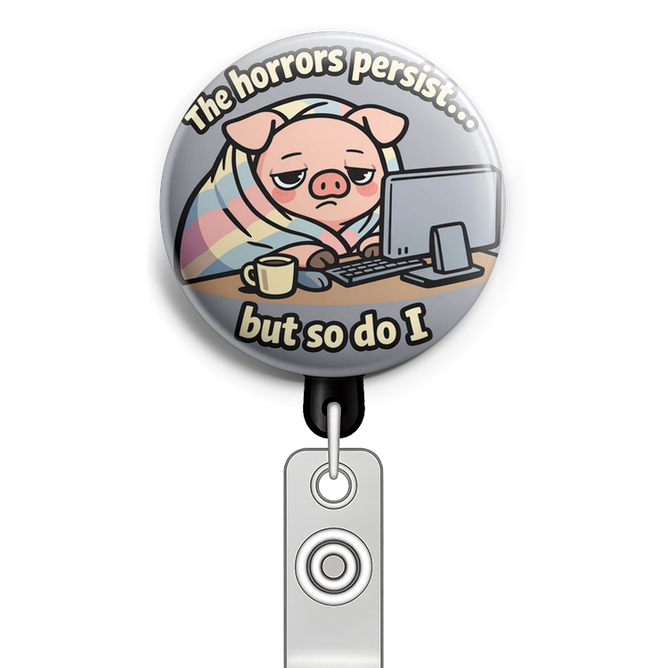 Create a circular design featuring a cute, anthropomorphic p… - Badge Reel