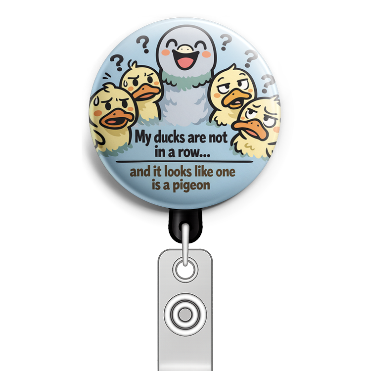 Create a circular design featuring a central, very happy pig… - Badge Reel