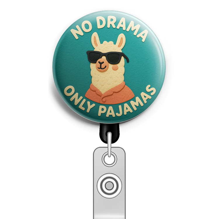 Custom Design – Llama with sunglasses saying 'No Drama, Only Pajamas' - - Topperswap