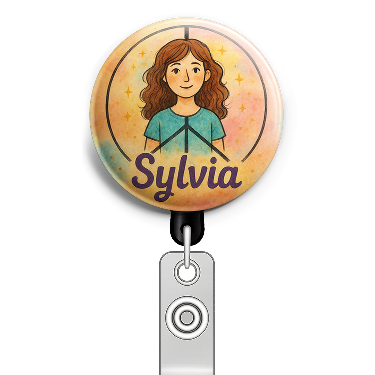 Custom Design – Sylvia inside a peace sign Include the exact name "Sylvia"… - Topper
